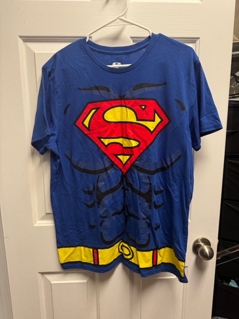DC Comics Blue Tee with Gold Superman Logo